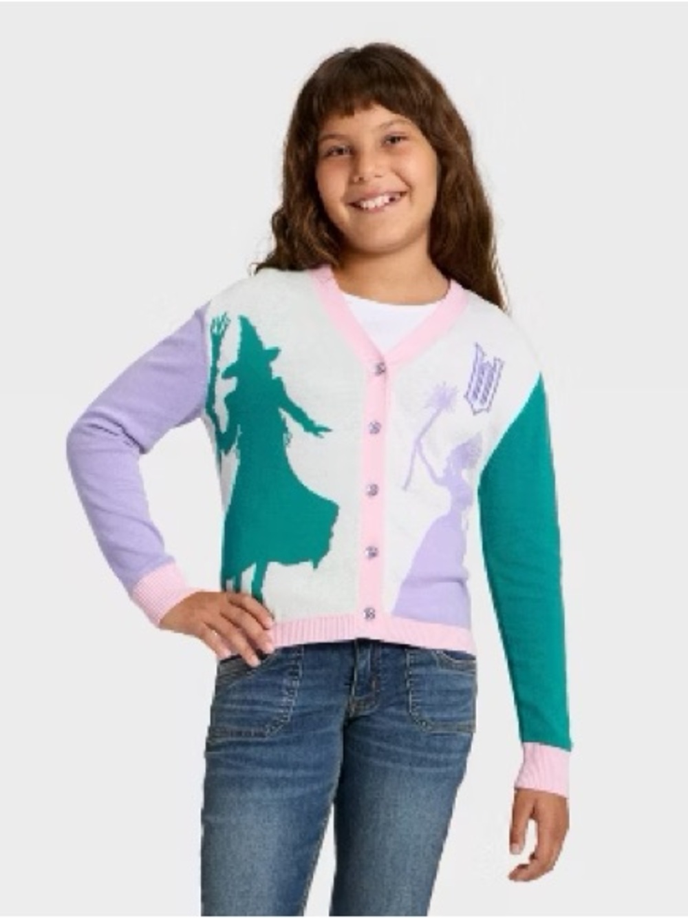 MAD Engine Girls Wicked Teal Purple Pink Magical Cardigan